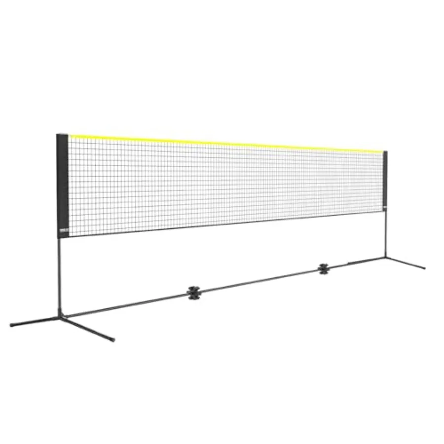 

Badminton Net Height Adjustable Volleyball Net Wide Foldable Pickleball Net Portable Easy Setup Tennis Net Set with Poles Stand