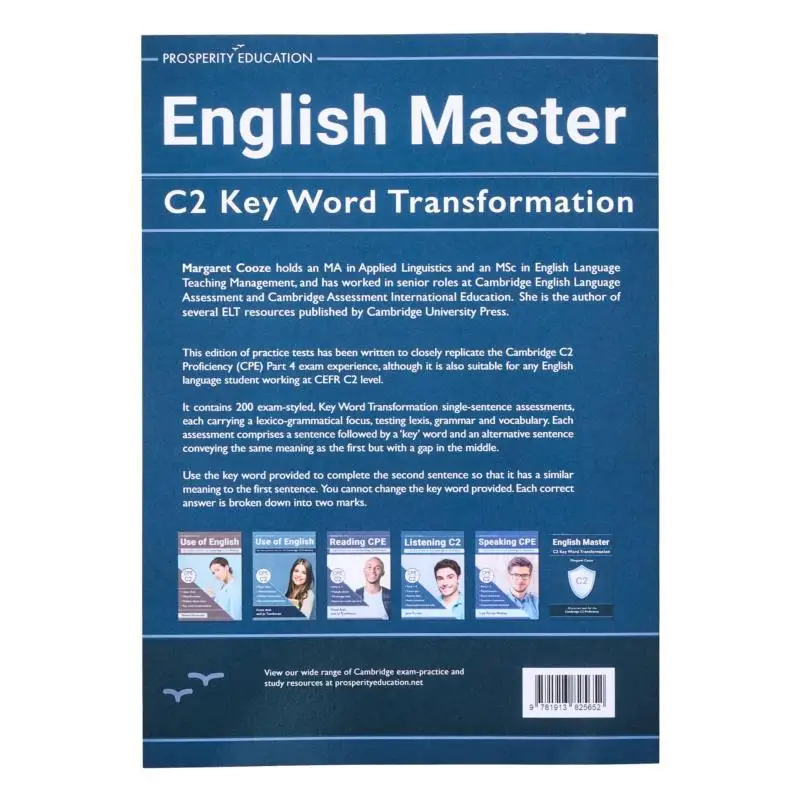 English Master C2 Key Word Transformation  20 Practice Tests For The Cambridge C2 Proficiency Margaret Cooze 9781913825652