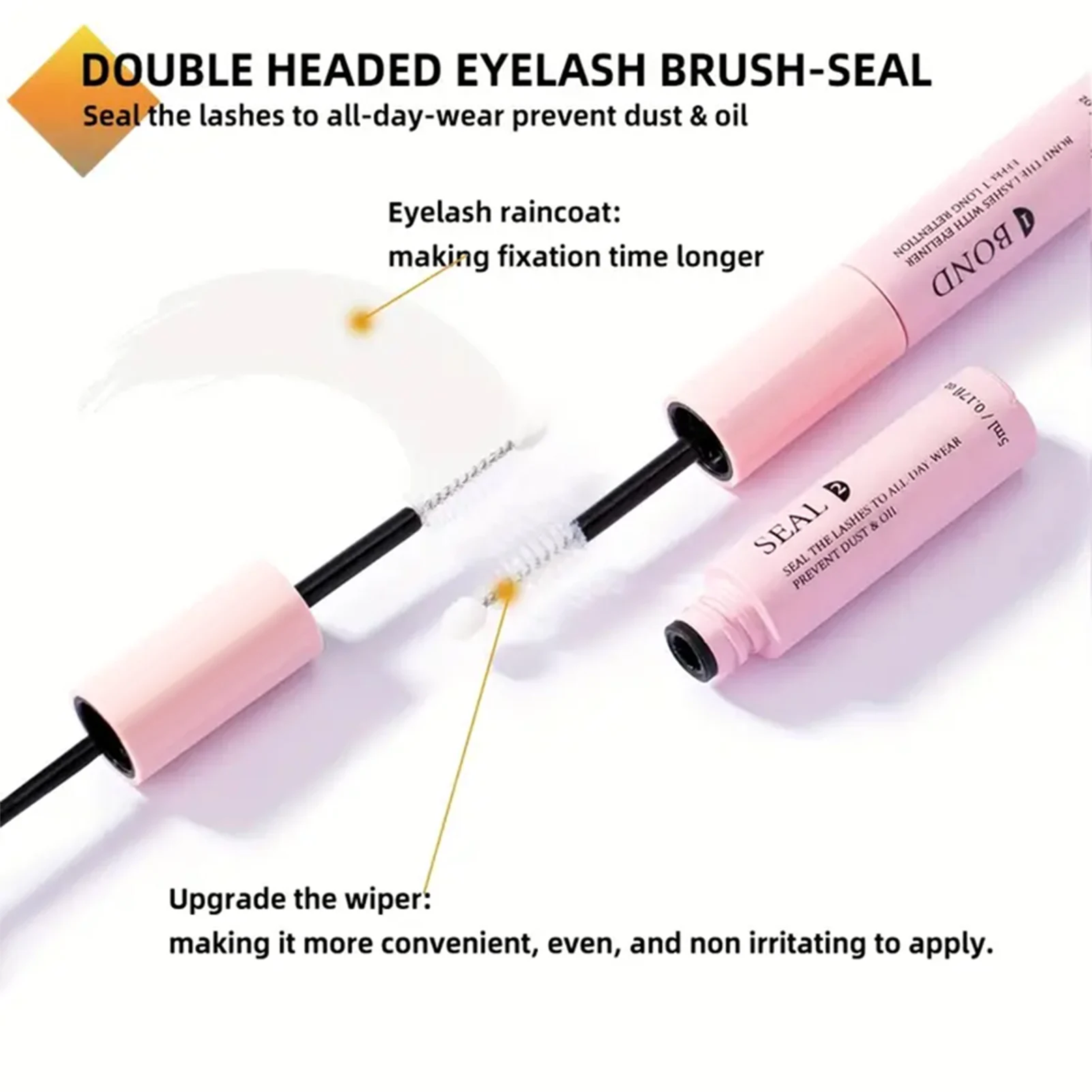Tweekoppige Wimper Verlenging Lijm Binding En Afdichting Niet-Vlekkerige Sterke Wimper Lijm Transparante Sealer Make-Up Accessoires