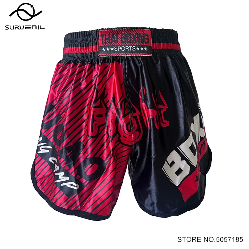 

Muay Thai Shorts Men Women Kids Thaiboxing Boxing Shorts Light Satin Sanda Wushu Martial Arts Gear MMA Kickboxing Fight Shorts