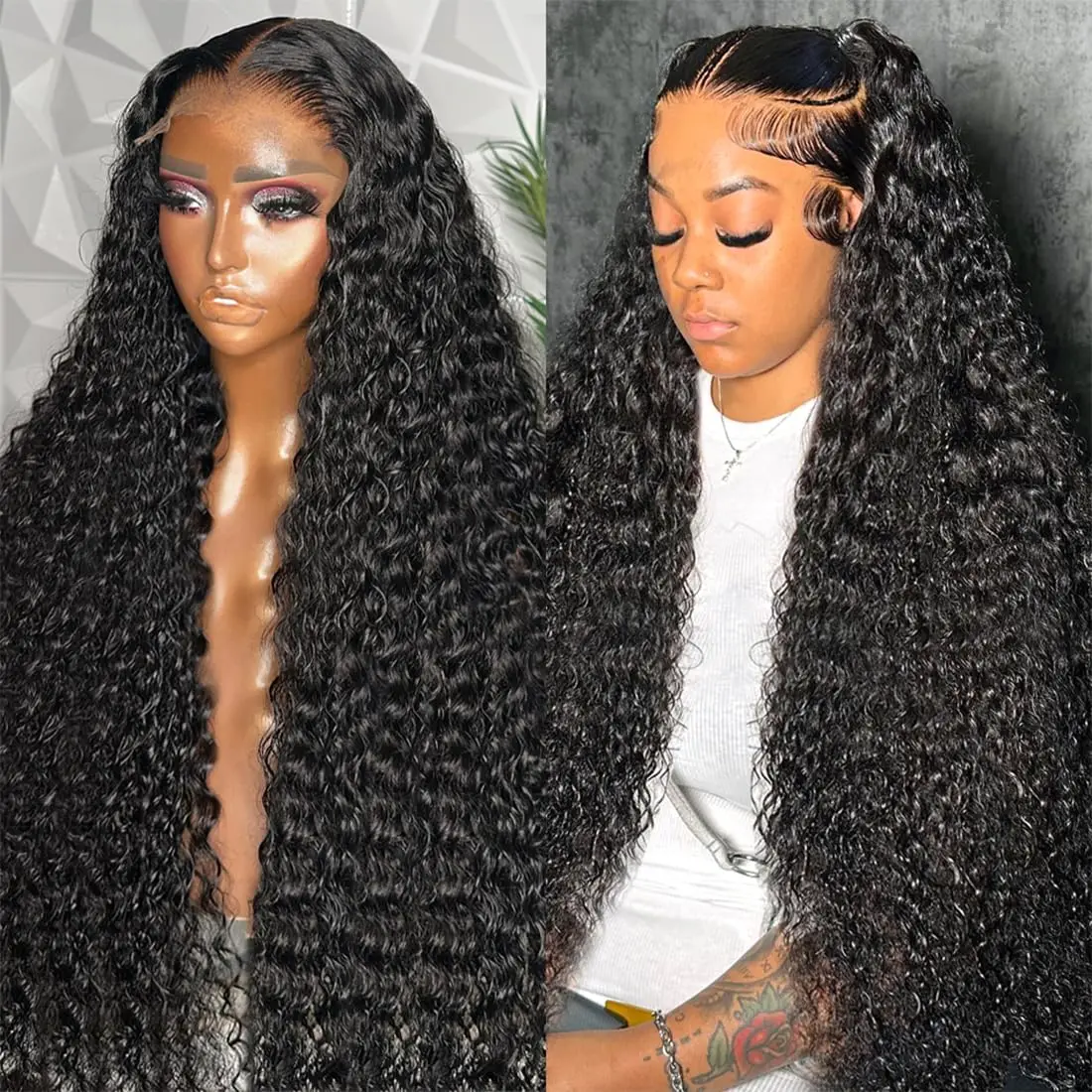 30 40 Inch Loose Deep Wave Lace Frontal Wig 13x6 Hd Curly Human Hair Wigs 13x4 360 Water Wave Pre plucked Lace Front Wig