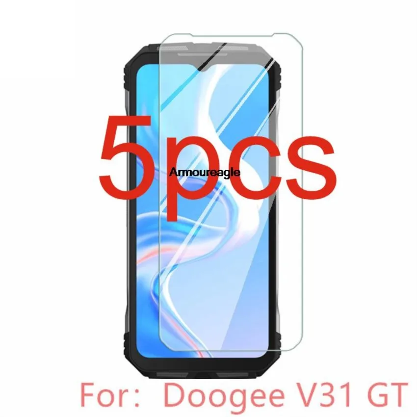 5pcs hd clear tempered glass on for doogee v31 gt screen protector thin for doogee v31gt v31gt doogeev31 2.5d protective film