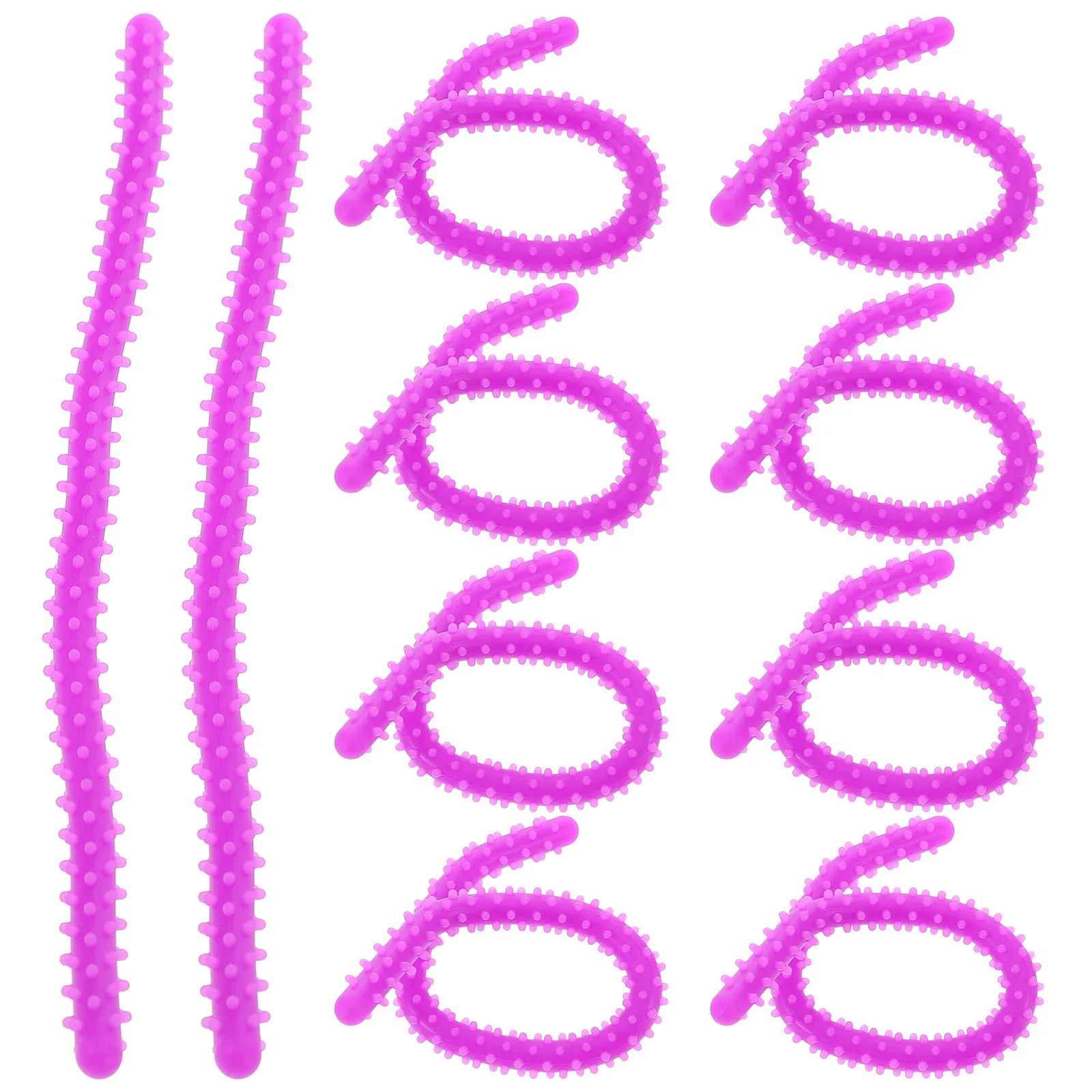 

10Pcs Spiral Perm Rod Set Silicone Flexible Hair Rollers Washable Reusable Lightweight for Salon Home Travel Curling Effect