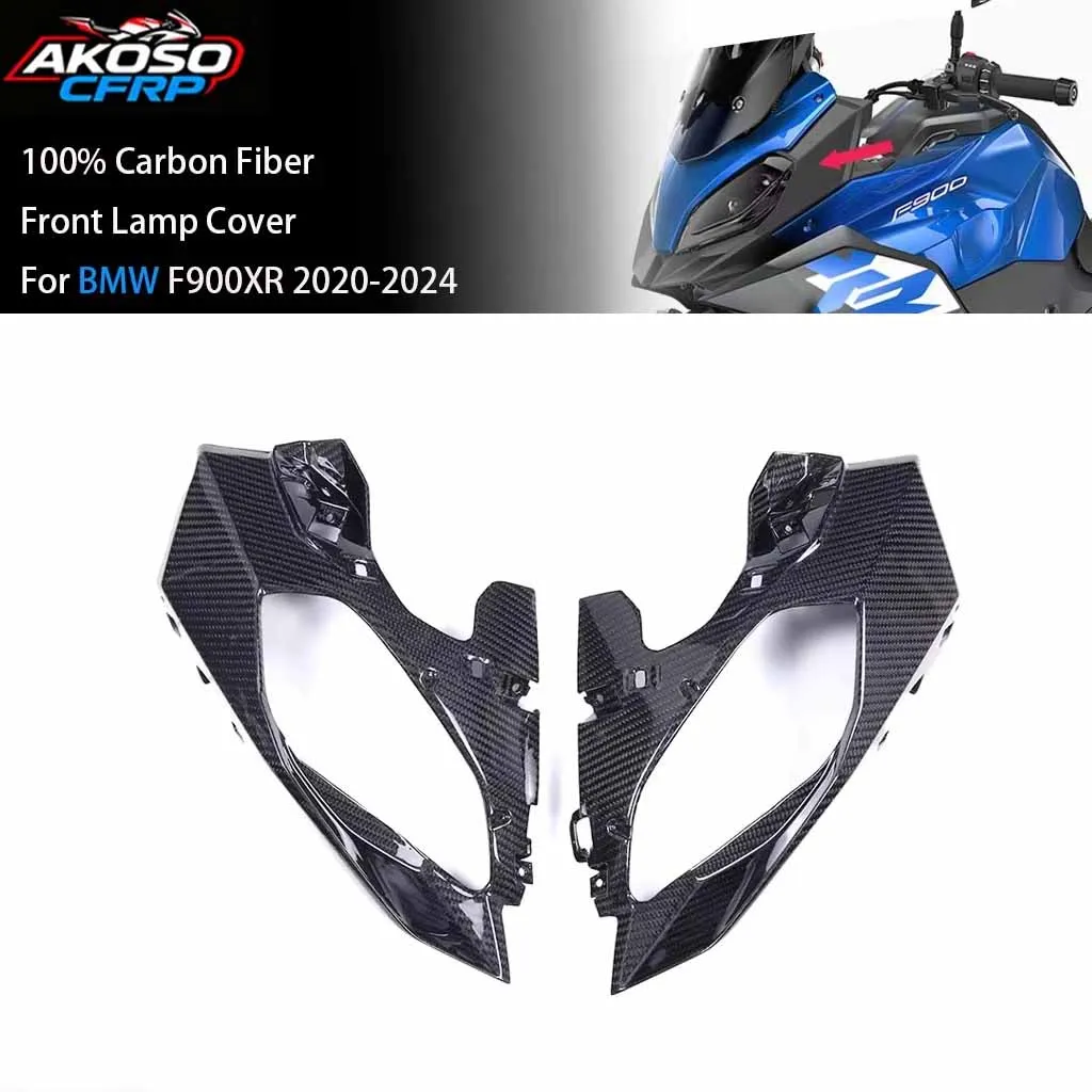 

Motorcycle Front Lamp Guard For BMW F900XR 2020 2021 2022 2023 2024 Carbon Fiber Fairing Headlight Cover Protector Accessories