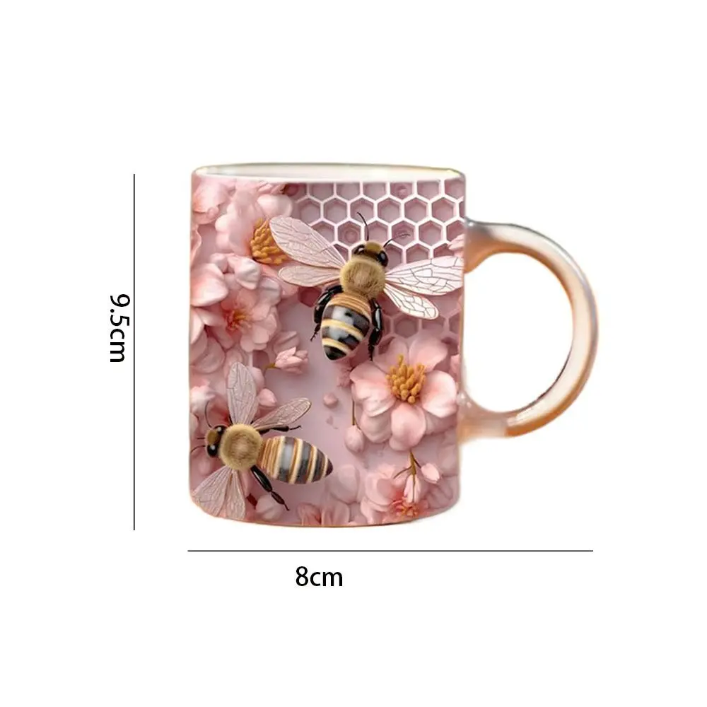 Creative 3D Bee Painted Mug New Bee Multi-Purpose 3D Space Design Mugs 3D Tea Cup