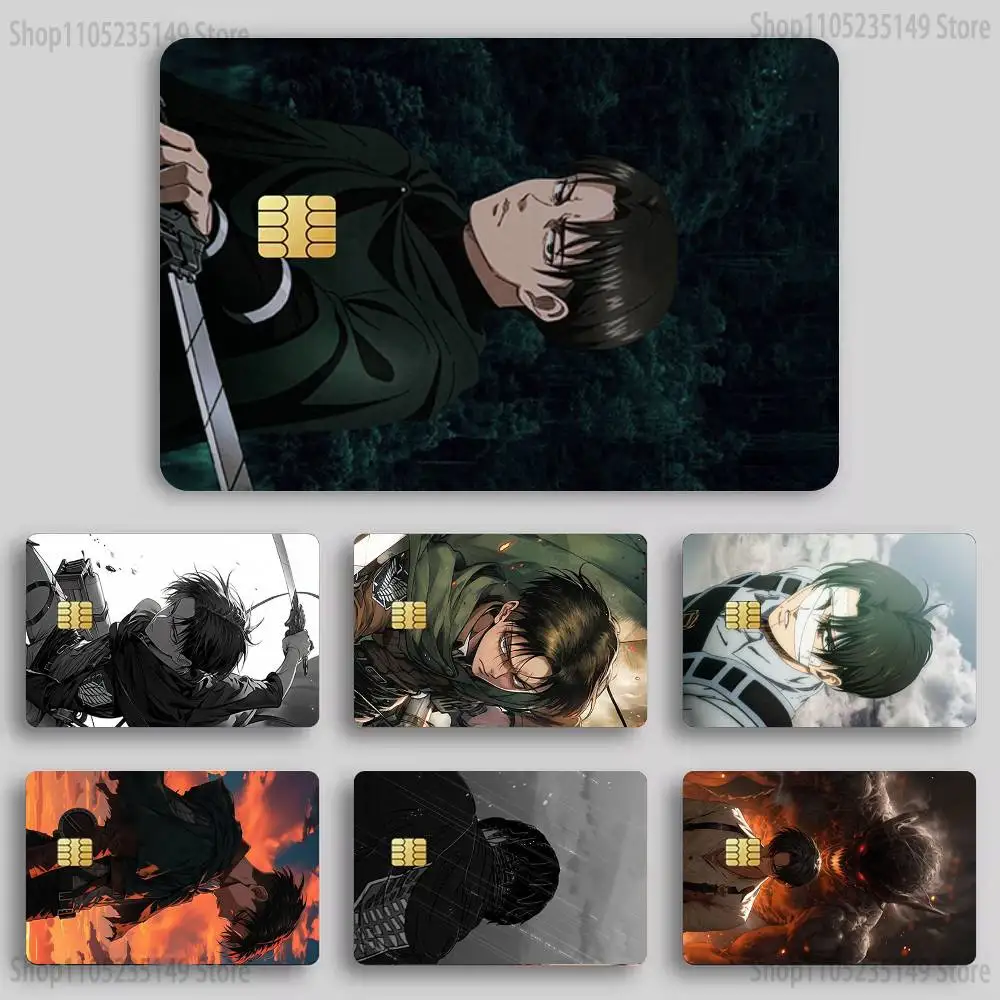 L-Levi A-Ackerman Credit Card Skin Stickers for Bank Card Bus Metro Card Sticker Waterproof Women Gift