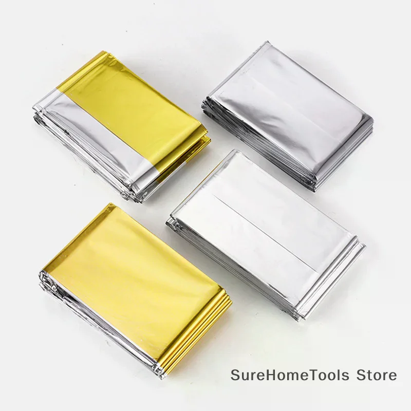 بطانية الإنقاذ في حالات الطوارئ الدفء بقاء بطانية مقاوم للماء بقاء بطانية في الهواء الطلق بطانية حرارية السفر التخييم التنزه #5