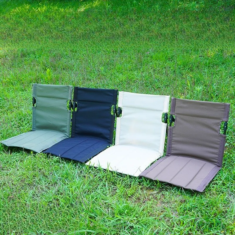 

1PC Foldable Camping Chair Outdoor Garden Park Single Lazy Chair Backrest Cushion Picnic Camping Folding Back Chair Beach Chairs