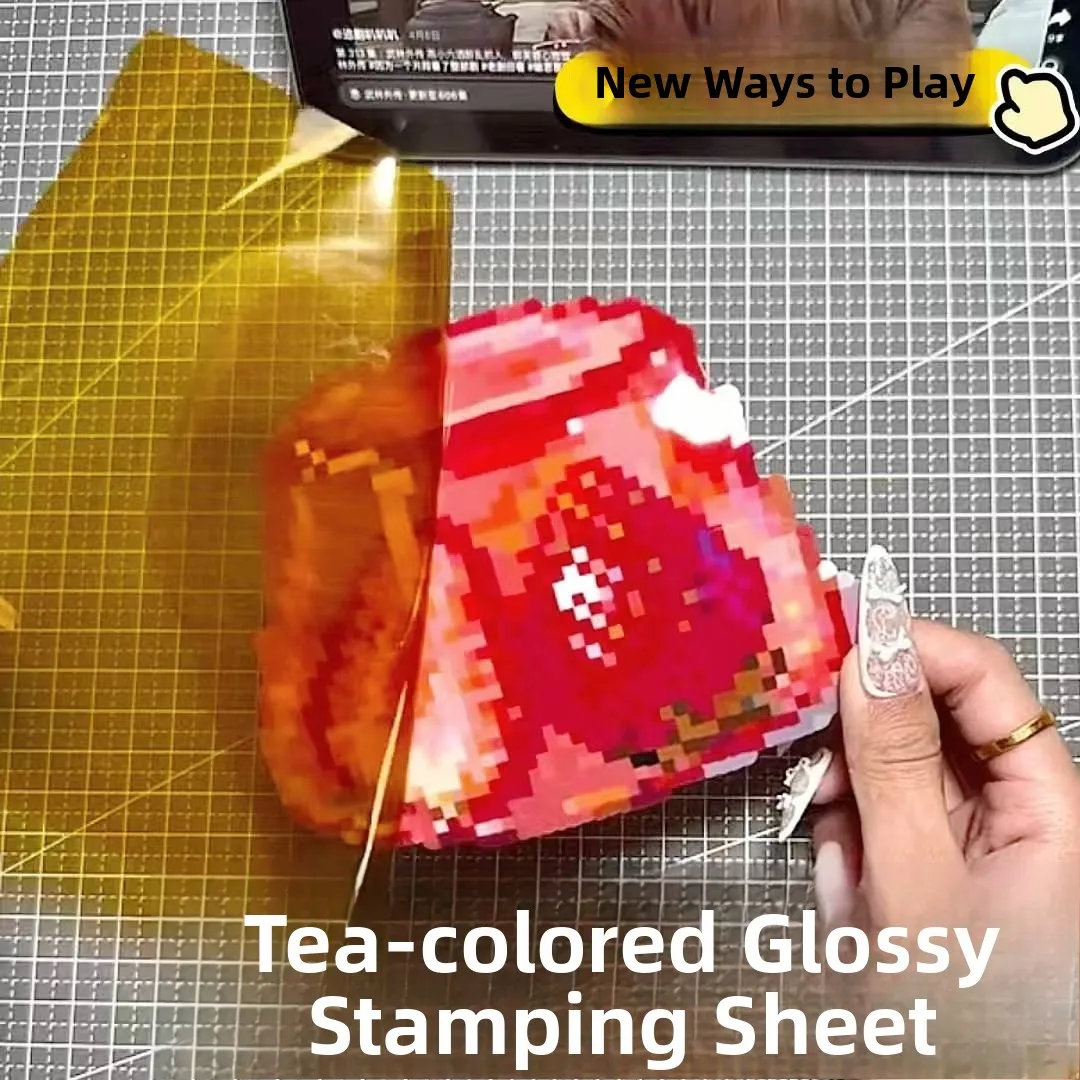 

High-Temperature Resistant Mirror Fini Ironing Beans DIY Hanrt Tool Transparent Tea Color Heat Pr Pieces Toy Acco...