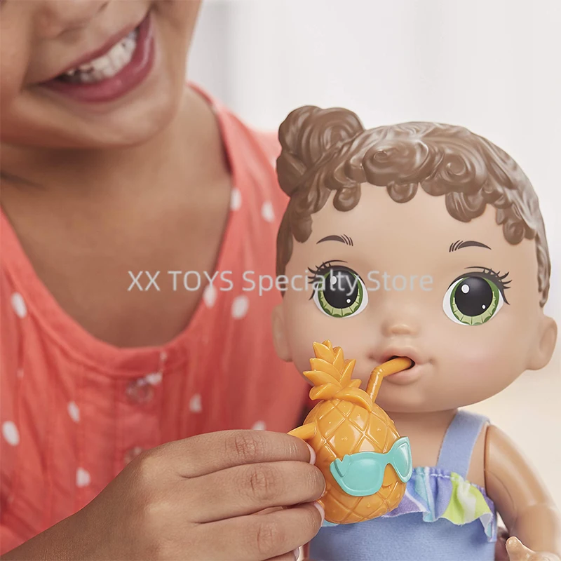 Hasbro Baby Alive Sun and Sand Baby Doll With Removable Outfit and 5 Beach Accessories Doll Set Girls Play House Toys Gifts Set