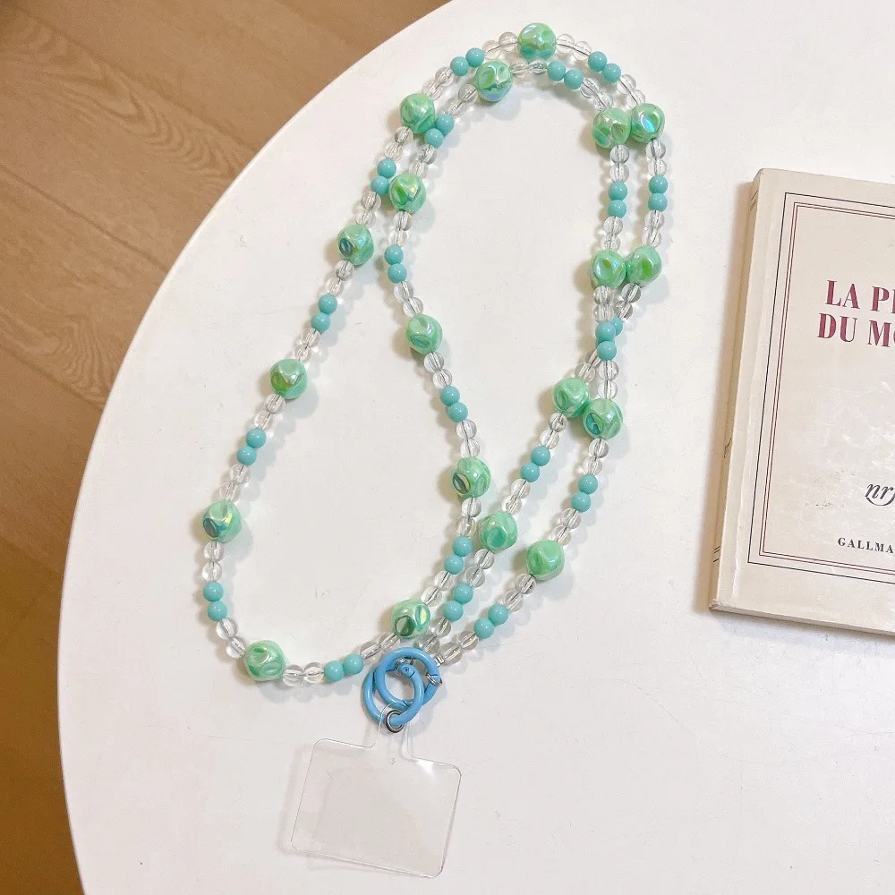 

Bag Chain Beaded Crossbody Phone Chain Anti Loss Long-style Mobile Phone Crossbody Strap Colorful Candy Color Phone Neck Straps