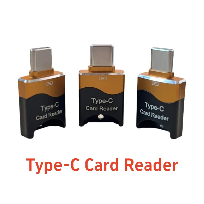 1PC Elough Mini Type-C Card Reader Mobile OTG Micro SD Aluminum Alloy Hidden Card Slot Plug Play Flash