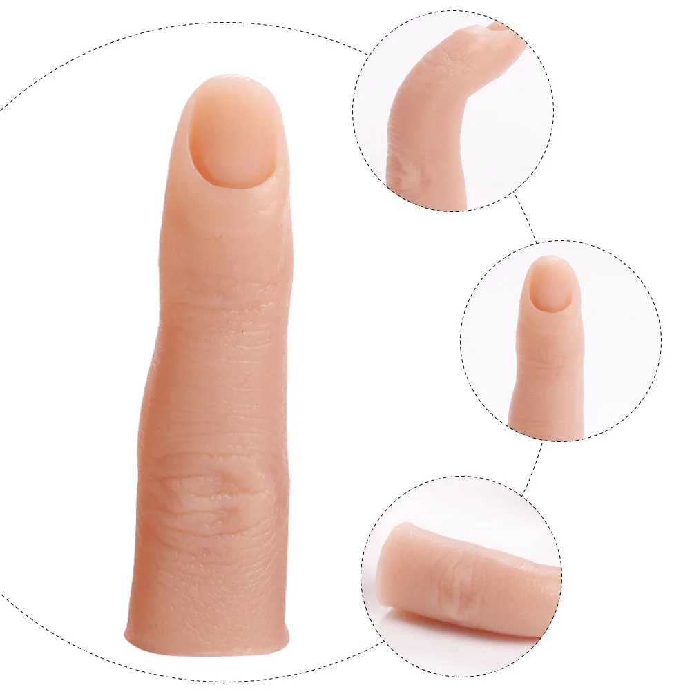 Silicone completo prática mãos prego beleza prop dedo artificial falso sílica gel modelos de simulação