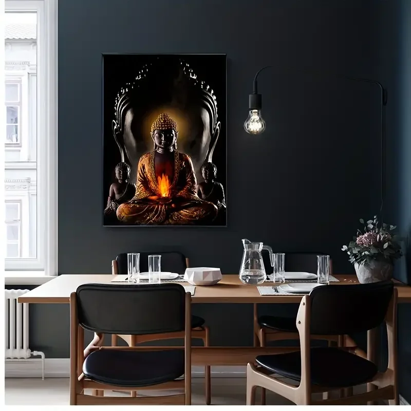 1 قطعة HD النفط اللوحة رائجة البيع زن بوذا قماش اللوحة للمنزل الديكور جدار صور الأسرة ديكور ملصق لا الإطار #2