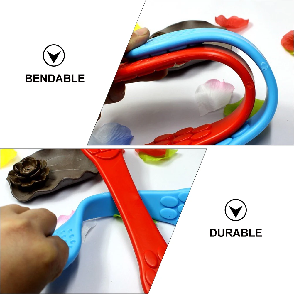 

2Pcs Silicone Meridian Pat Body Care Tool Massage Stick Back Hammer Relieving Fatigue for Shoulders Hips Legs Head Neck Waists