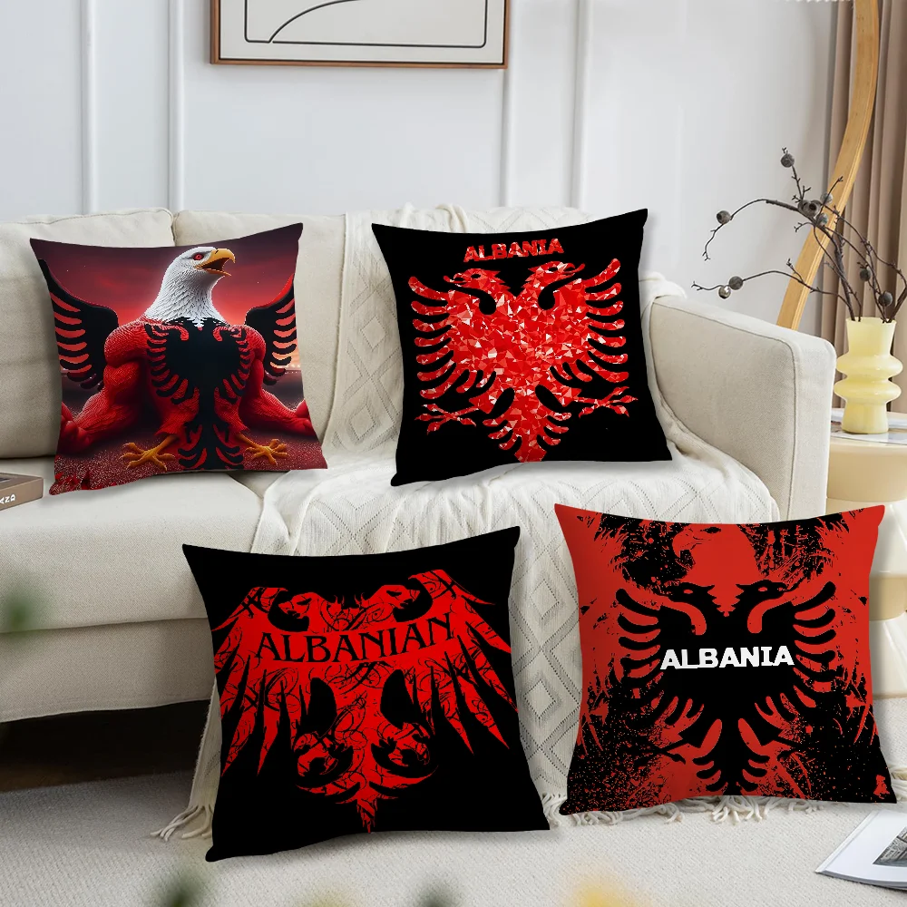 Comfortable soft Pillow Case for Sofa A-Albania flag Living Room Home office Decor and Protective Covers