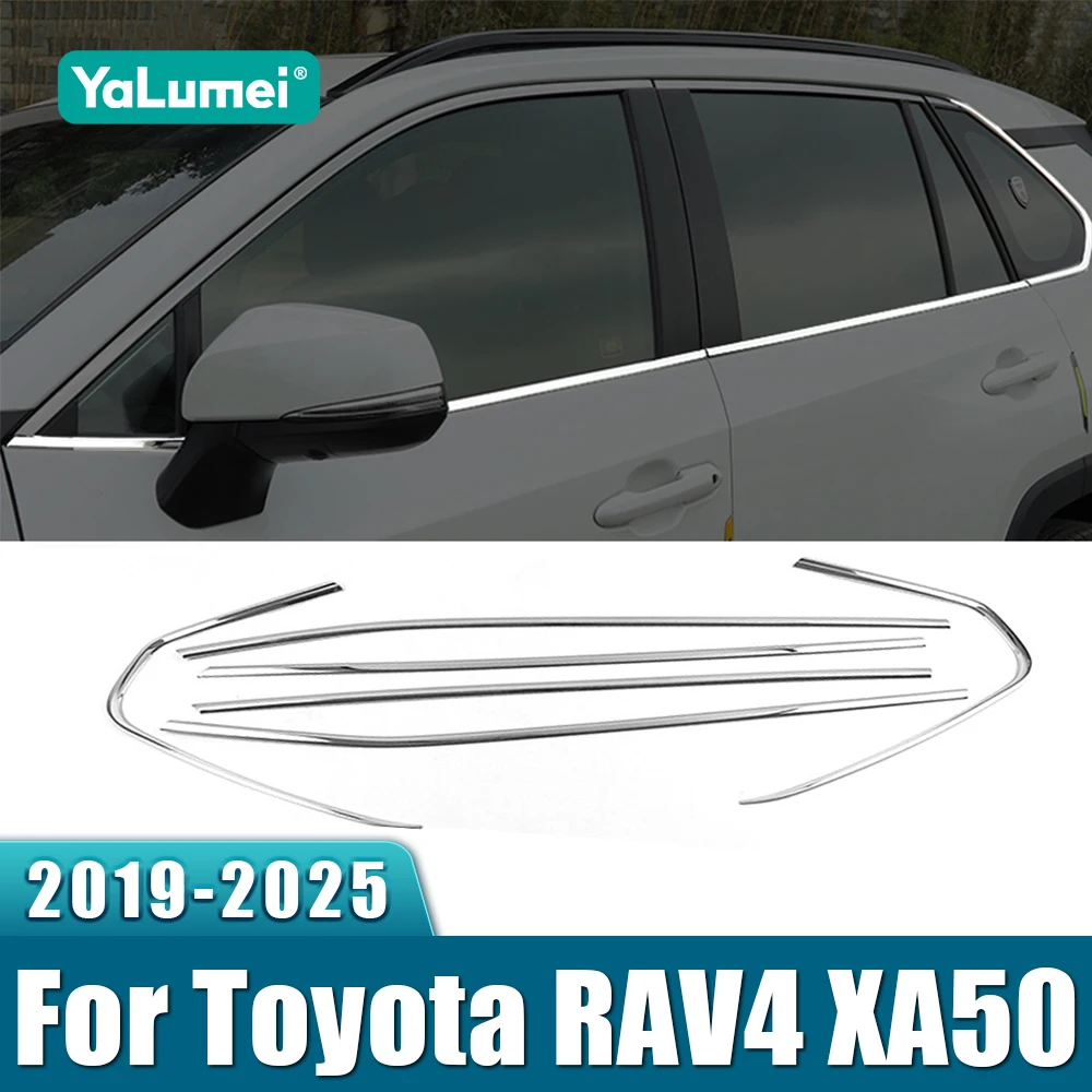 

Для Toyota RAV4 XA50 2019-2025: Декоративные накладки на оконные рамы и аксессуары для кузова автомобиля (для гибридных моделей)