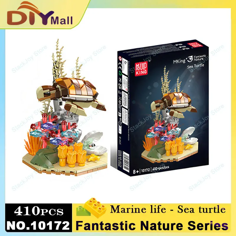 Mould King – Kit de construction du monde sous-marin, Nature fantastique, modèle de vie Marine éducatif STEM, cadeau pour enfants