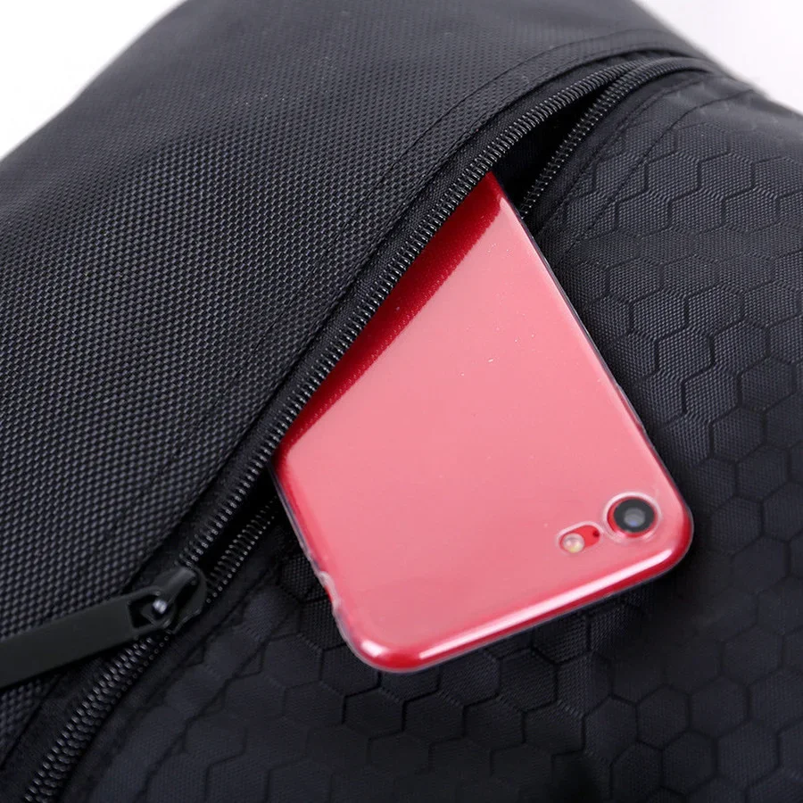 1PC Large Capacity Nylon Waterproof Zipper Drawstring Backpack Outdoor Sport Fitness Storage Bag Thick Rope Polyester Ball Bag