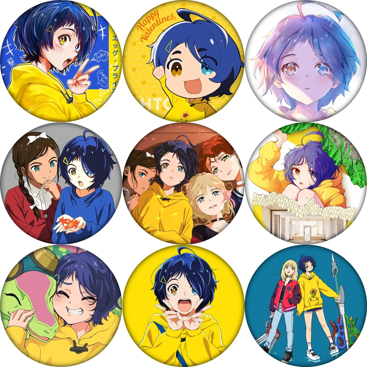 

58MM Wonder Egg Priority Cosplay Badge Anime Brooch Pin Accessories For Clothes Backpack Decoration gift