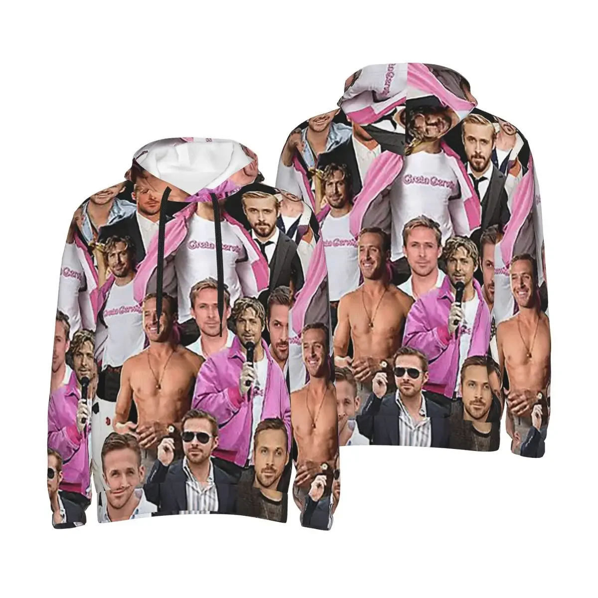 

High Quality Ryan Gosling Photo Collage Hoodies Harajuku Pullover Autumn Winter Men's Women's Sweatshirt Long Sleeve Tops