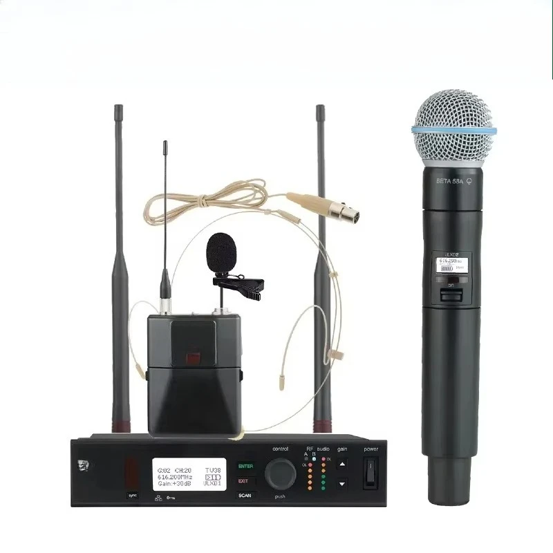 Professional Audio Equipment UHF Wireless Handheld Karaoke Microphone System Accessories