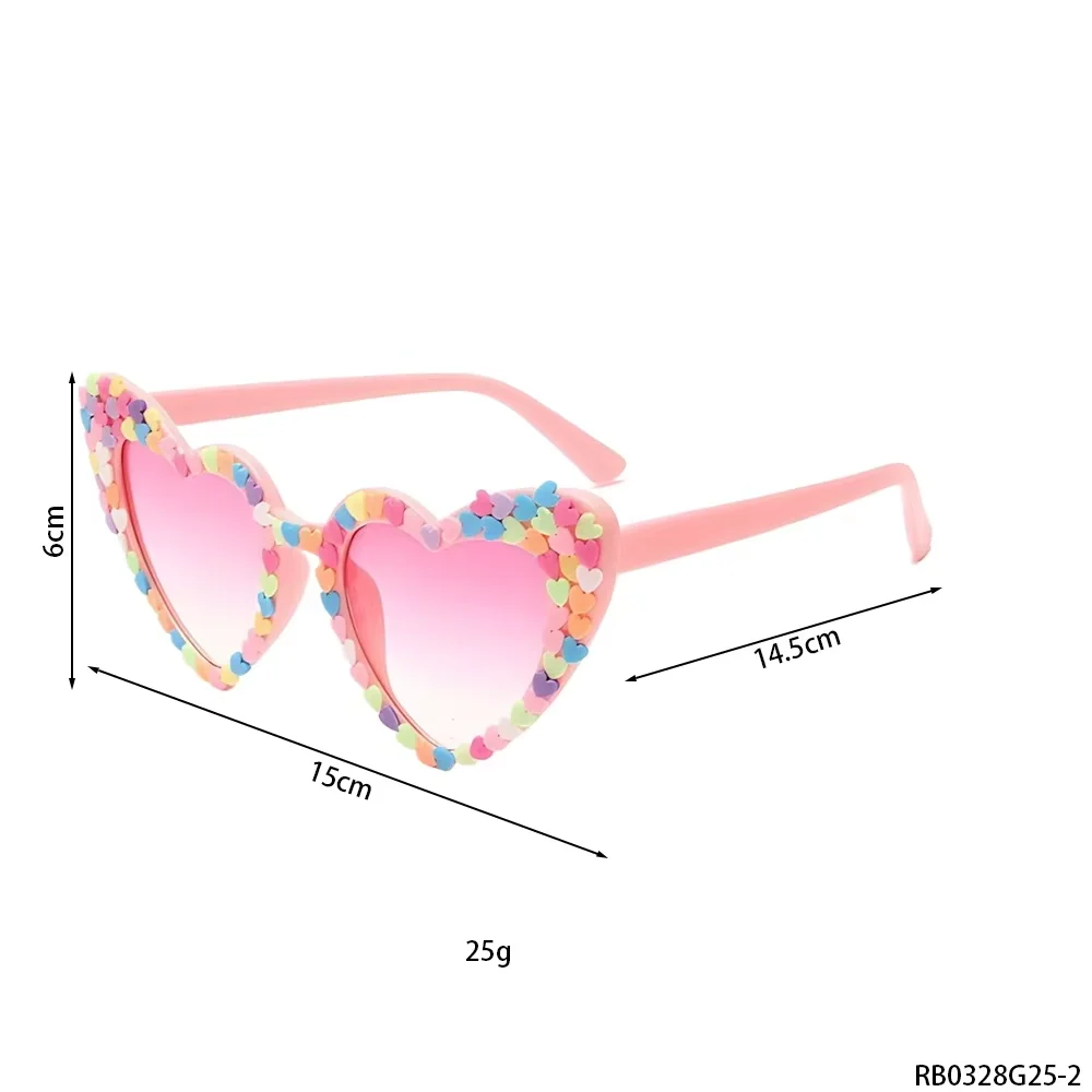 PESENAR  These heart shaped sunglasses with colorful heart decoration are cute and energetic Perfect for Valentine s Day