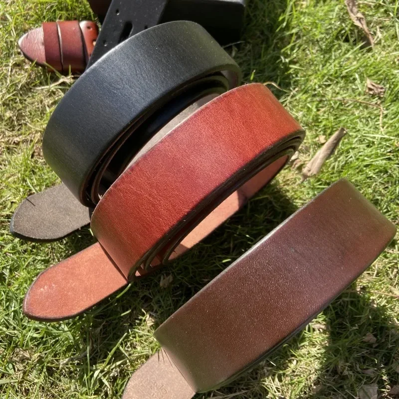 Top Grube luksusowe kowbojskie skórzane paski bez klamer paska Ceinture Pas biodrowy do klamry paska męskiego Cinturones Para Hombre