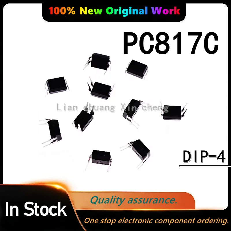 Optoacoplador PC817 IC DIP4, pieza 100 Original, nuevo, PC817C DIP PC817-C DIP4, 10-100% unidades, en Stock