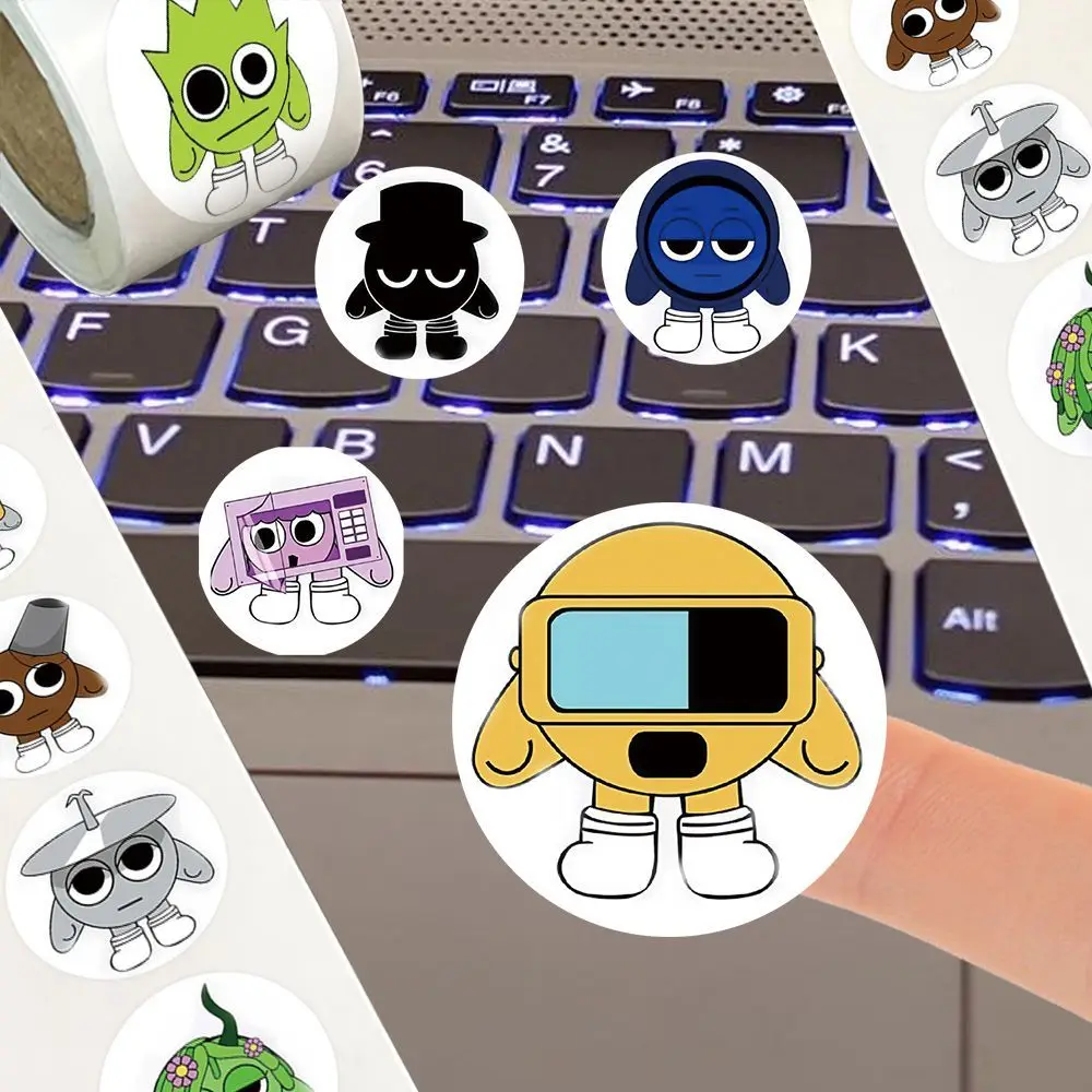 500Pcs/roll Incredibox Sprunki 스티커 크리 에이 티브 낙서 DIY 스크랩북 노트북 스케이트 보드 헬멧 데칼 만화 학생 스티커