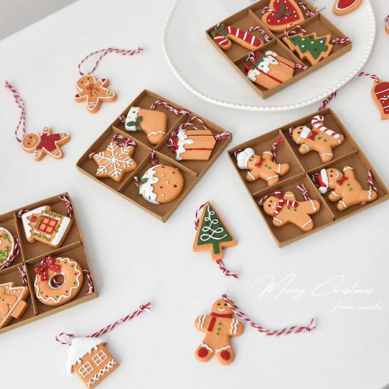4pcs/set Christmas Resin Ornam - Home Fragrance Gingerbread review and price