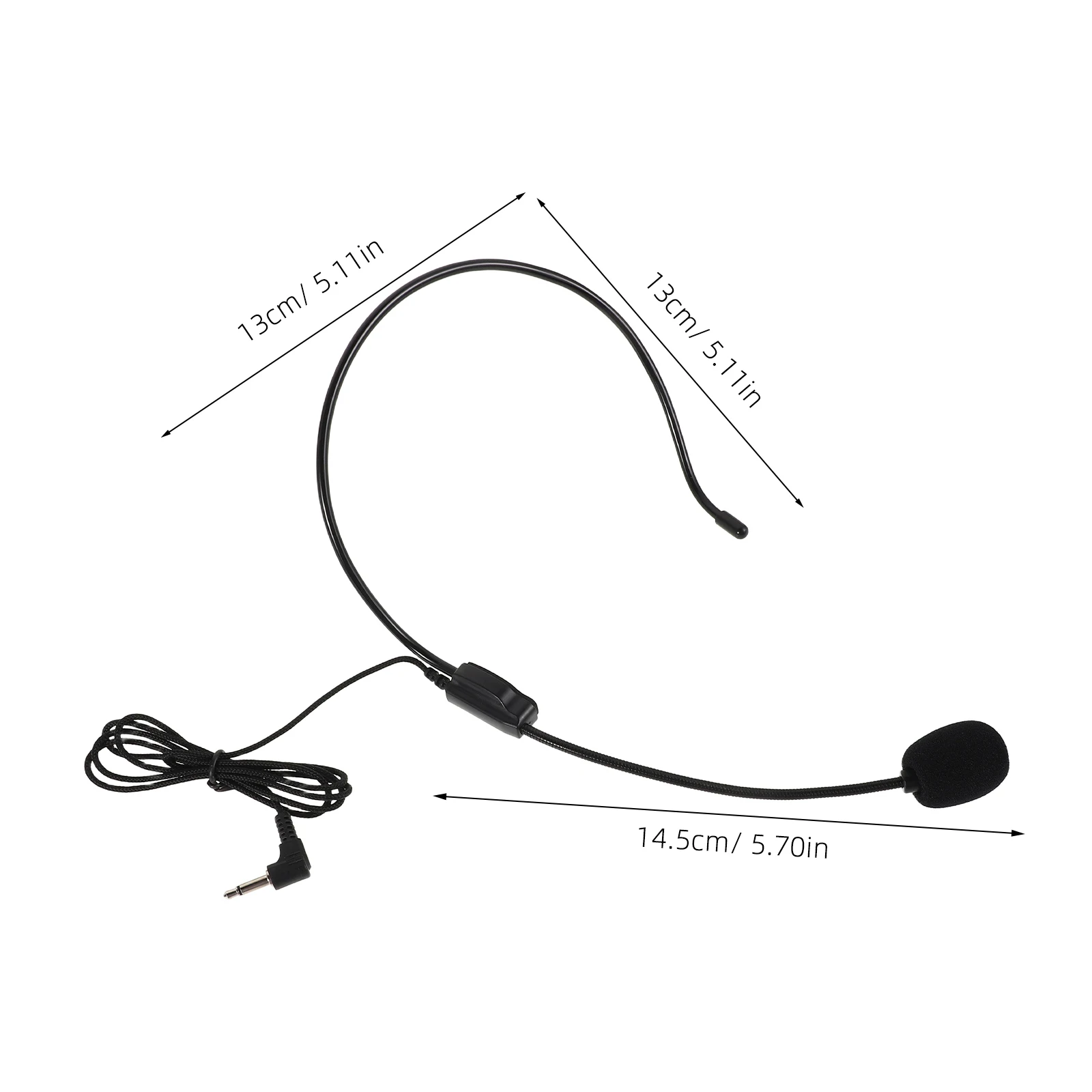 Microfono ad puntello per bambini Adulti Giochi teatrali Spettacoli in classe Microfono con cuffia finta nera Simulazione realistica Leggero