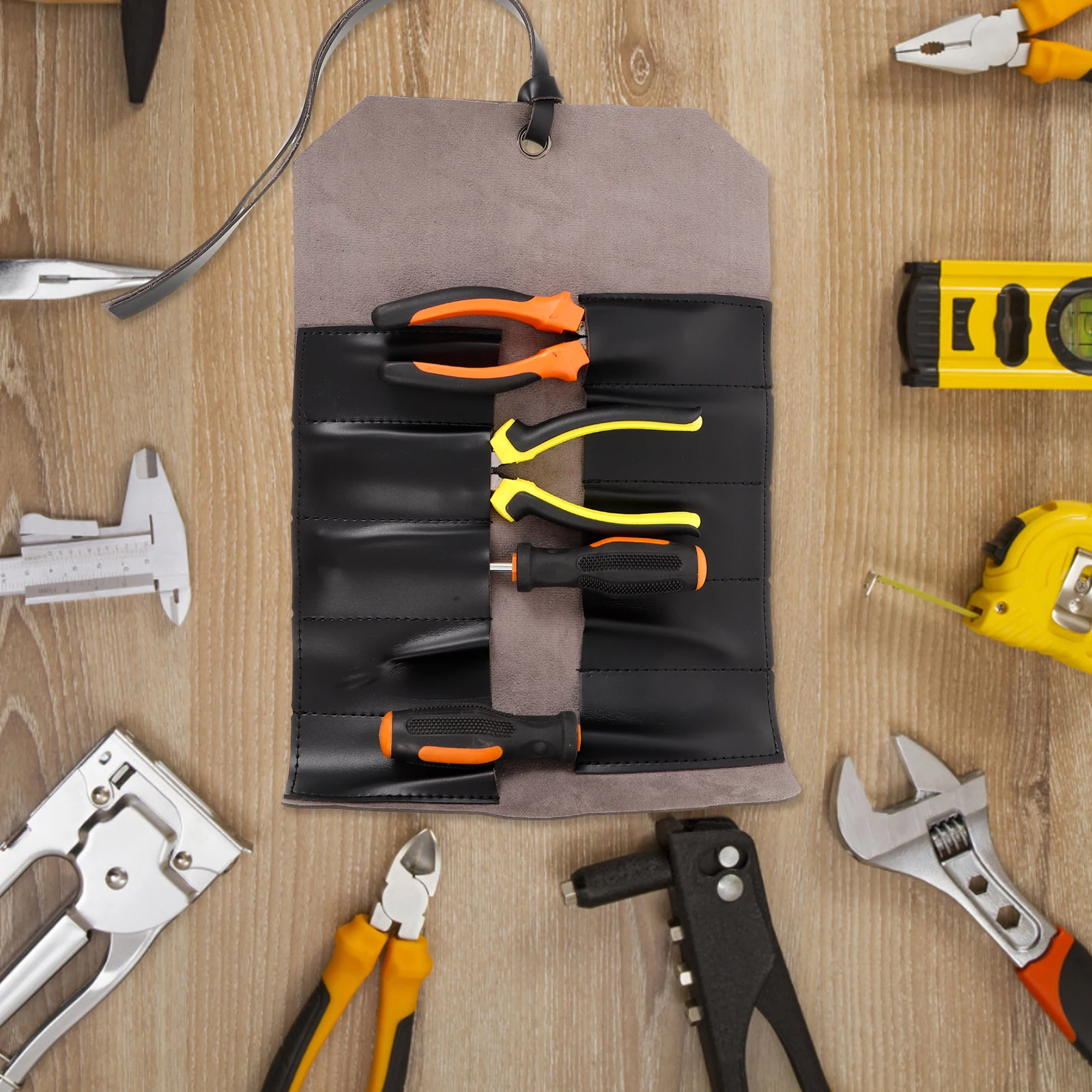 Multifunctional Tool Bag Electricians Roll Up Organizer Portable Durable Hardware Storage Mechanic Toolkit