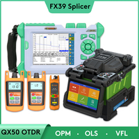 FX39 Optical Fiber Fusion Splicer 6 Motors 6S Splicing  Single-mode OTDR QX50 1310 1550nm 32/30dB with OPM OLS VFL Fiber Cleaver