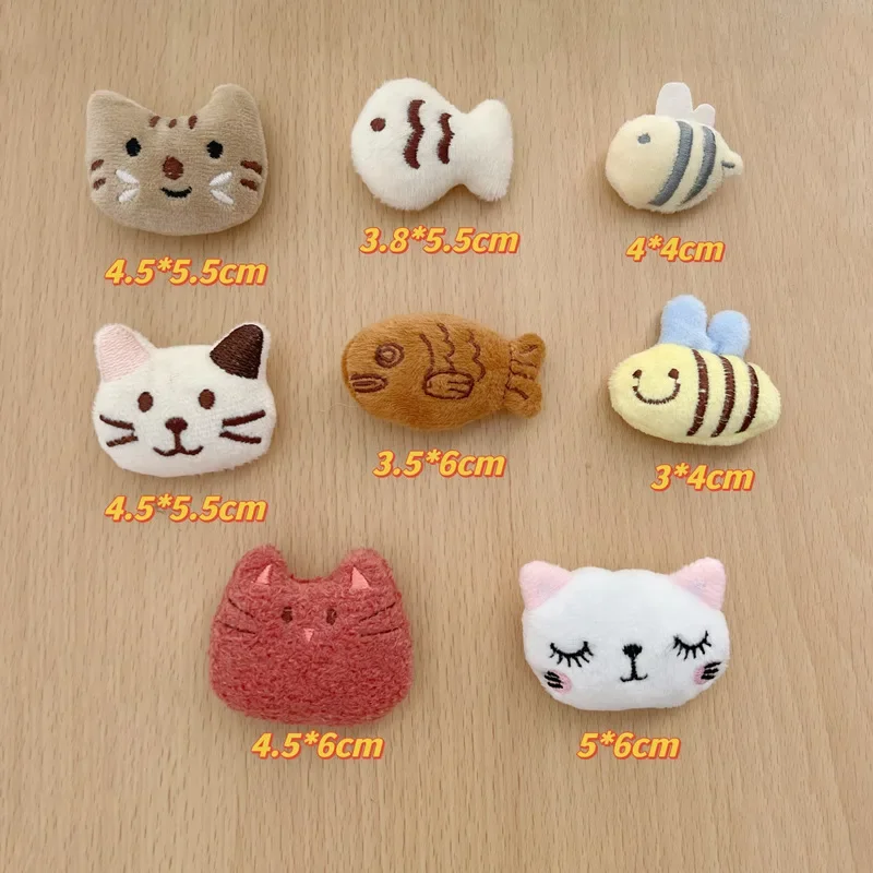 MPK Catmint Toys Cute Kitten, Taiyaki Fish, Bee Cartoon Plush Doll Small Cat Soft Toys (A8801)