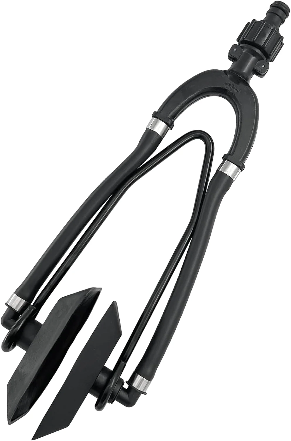 Sciacquone per motore fuoribordo con doppia alimentazione d'acqua rettangolare universale Sciacquone per motore con paraorecchie per barche marine