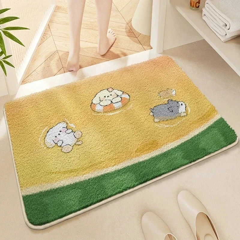 Non-Slip and Absorbent Rug: Waterproof Floor Mat for Bathroom and Kitchen