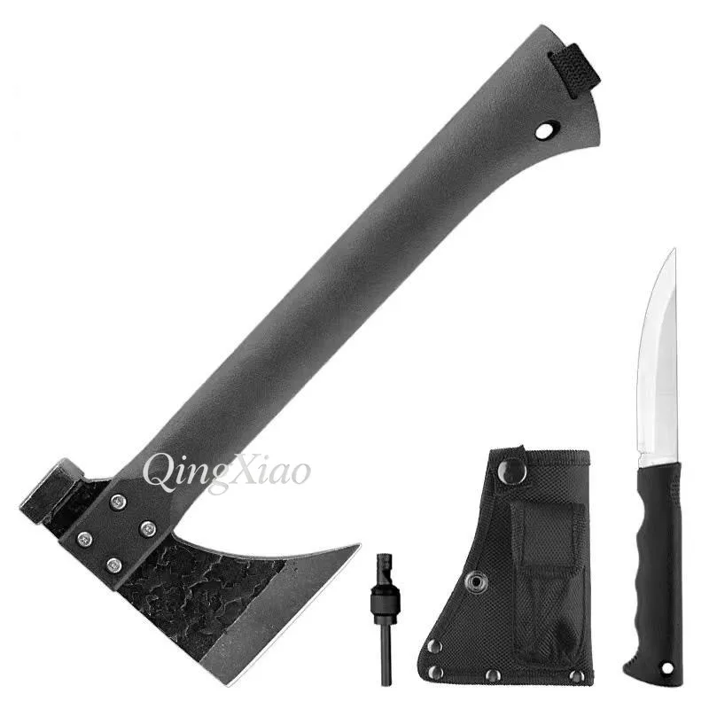Portable Multi Function Outdoor Axe Fire Rescue Hand Tool For Mountain Cutting Firewood Splitting Wild Camping Equipment