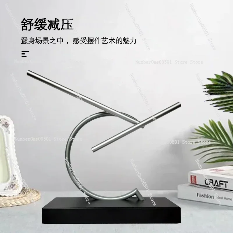 C Type Newton's Pendulum Chaos Pendulum Perpetual Motion Machine Furniture Anti Gravity Model Desktop Ornamen