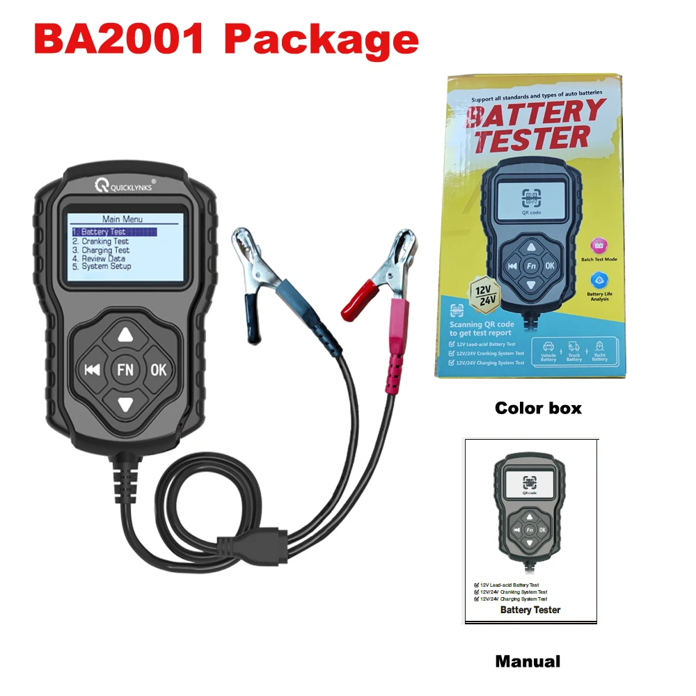 QUICKLYNKS BA2001 Vehicle Battery Tester