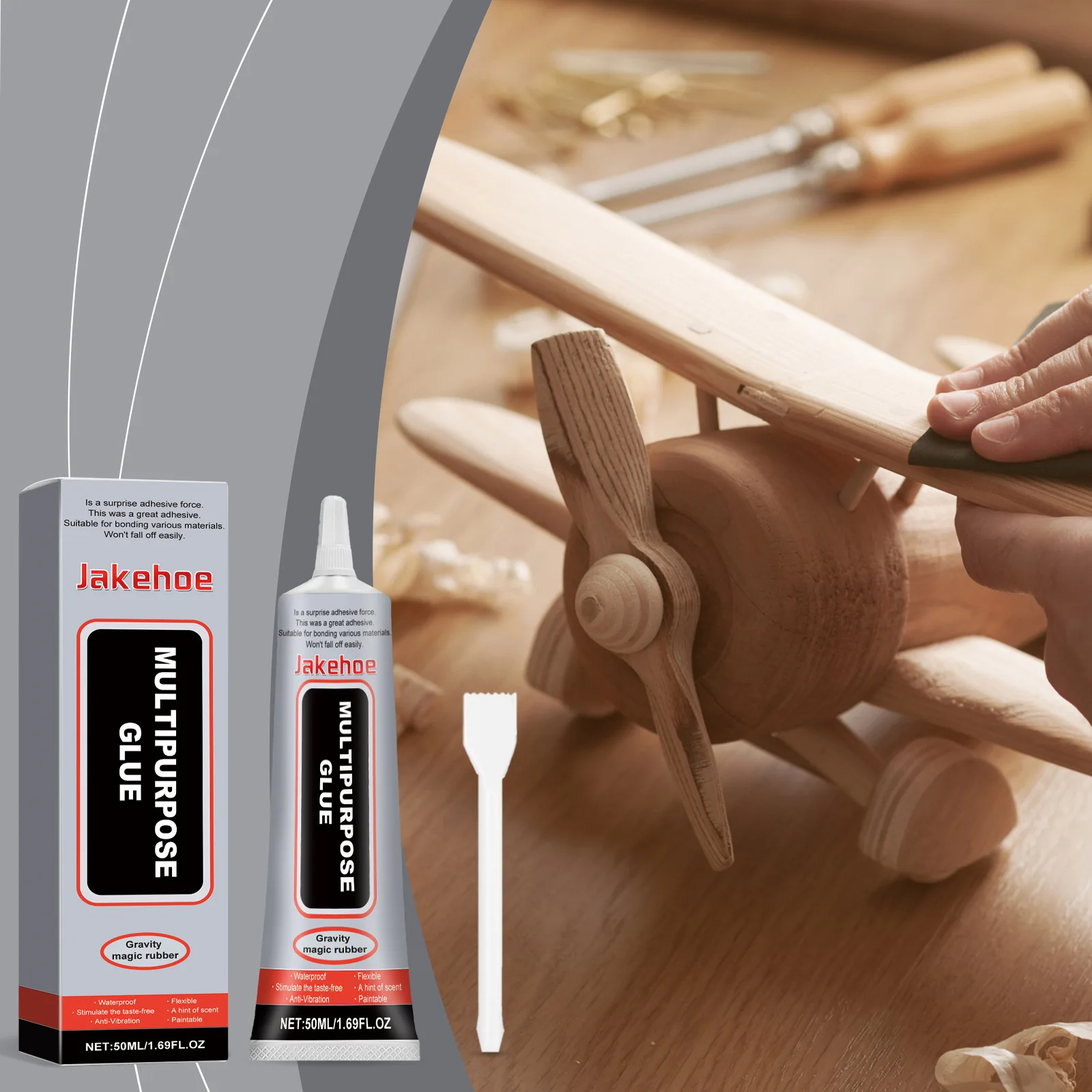

Multi-Purpose Adhesive Glue - Waterproof Bond for Leather, Fabric Repairs, Strong Hold, Dries Clear, Suitable for Most Materials
