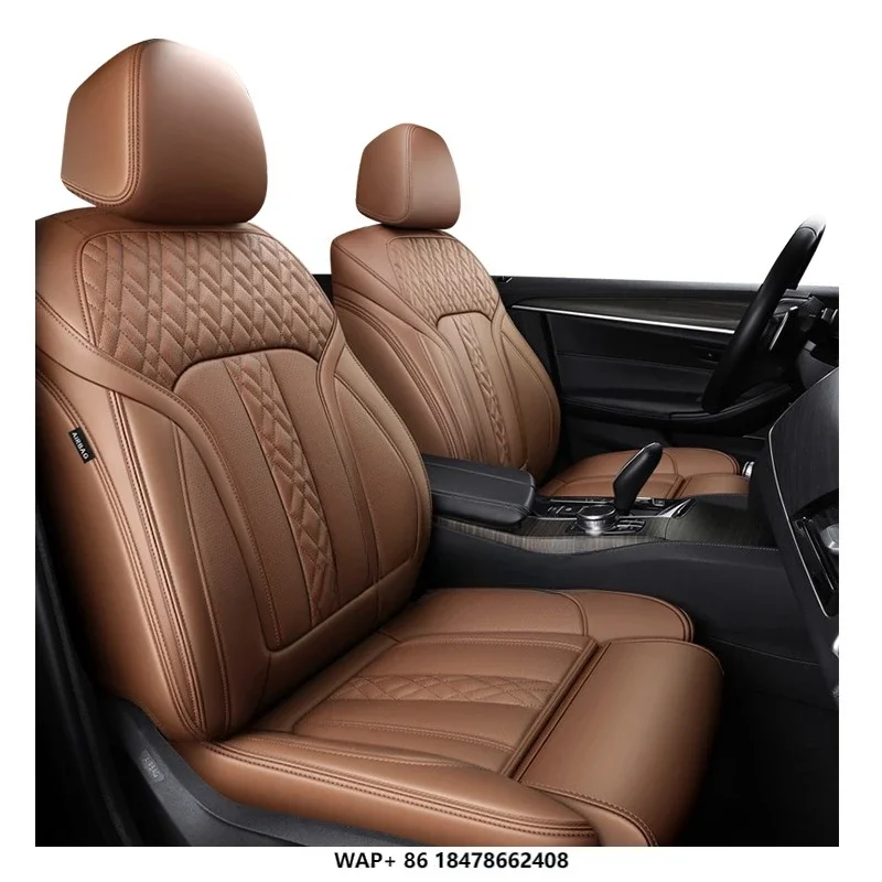 Custom Fit Car Seat Covers for  7 5 3 1 Series X5 X3 X1 E46 E90 E60 F30 F10 E39 Accessories Full Set 5 Seats Luxury Leather