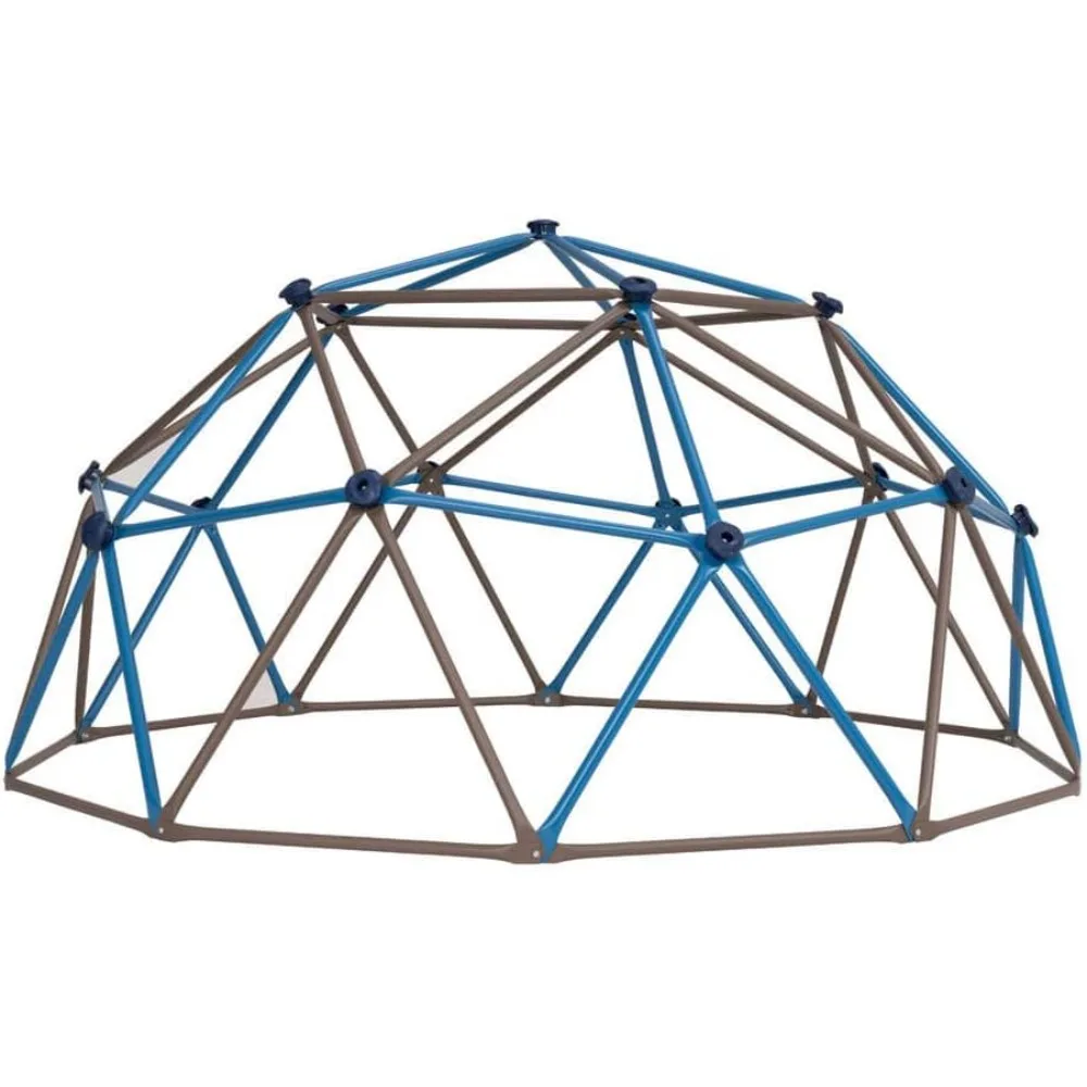 

90939 Geometric Dome Climber Jungle Gym, 4.5' High x 9' Wide, blue & brown