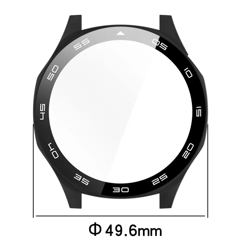 Capa protetora para pc, para huawei watch gt5, 46mm, protetor de escala, moldura, relógio inteligente, acessórios para-choques