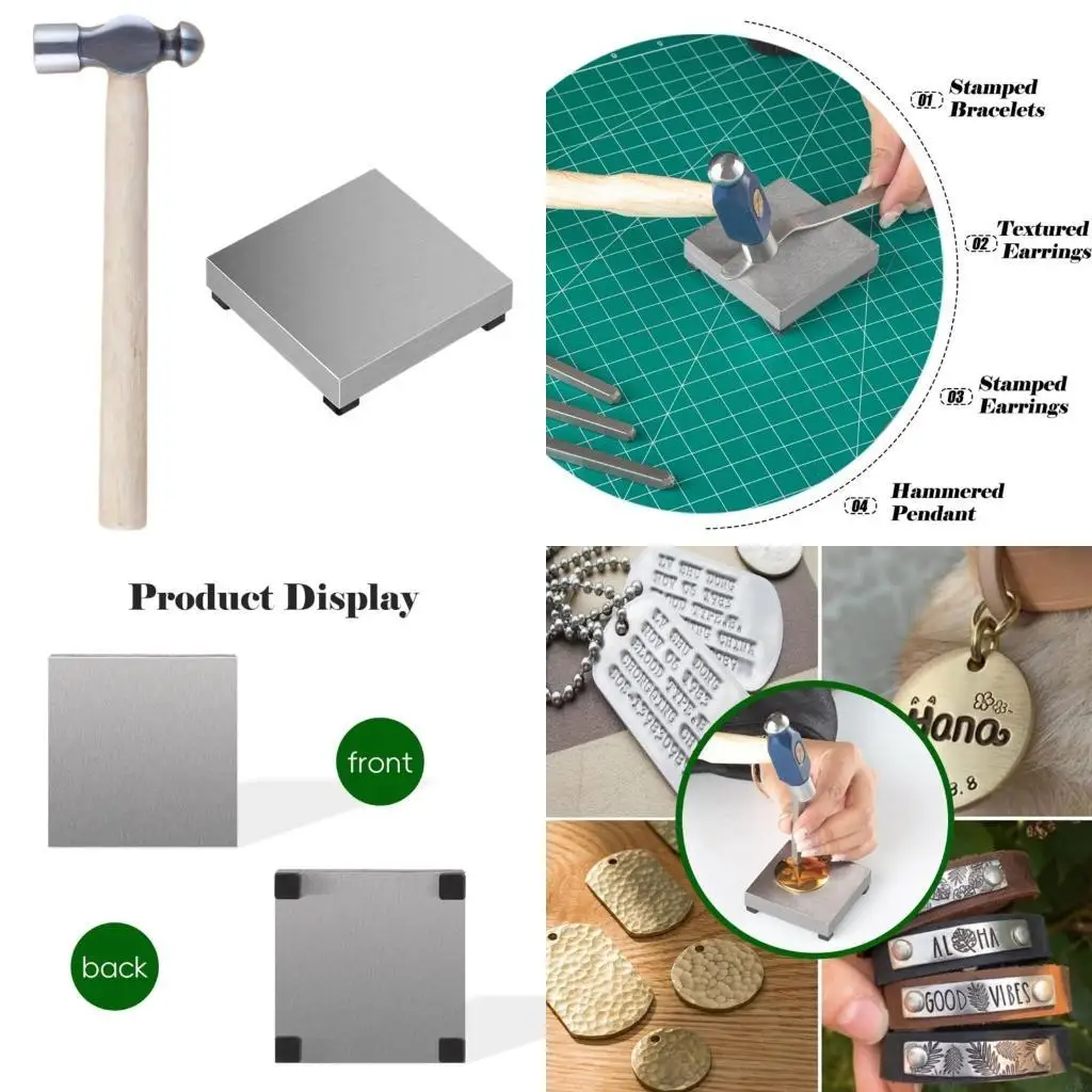 

Steel Block Anvil Professional Hammering Plate Jewelry Crafting Tool Stamping