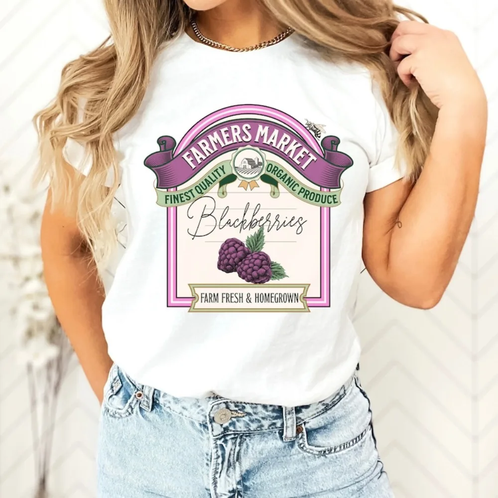 Blackberries Shirt Farm Fresh Shirt Farmers Market Fresh Blackberries Blackberry Shirt Gardening Tops Fruit Clothes Cottagecore
