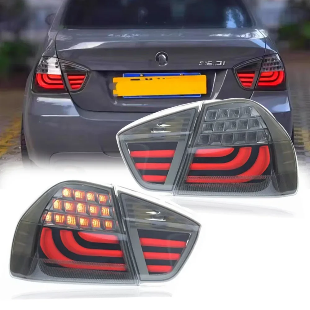 

Поп 1 пара светодиодных задних фонарей в сборе для BMW 3 серии E90 2005-2012, задние фонари, светодиодные ходовые тормозные задние фонари, задние фонари Plug and Play