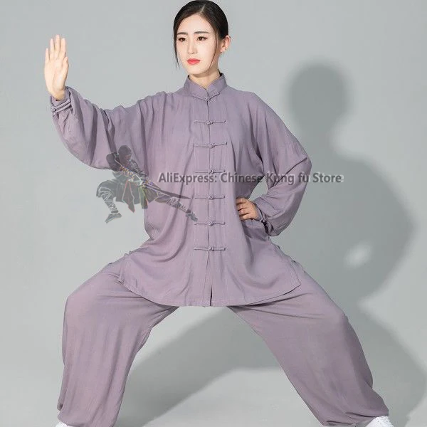 Women\'s Cotton Tai chi Uniform Martial arts Suit Kung fu Wing Chun Qigong Training Clothes