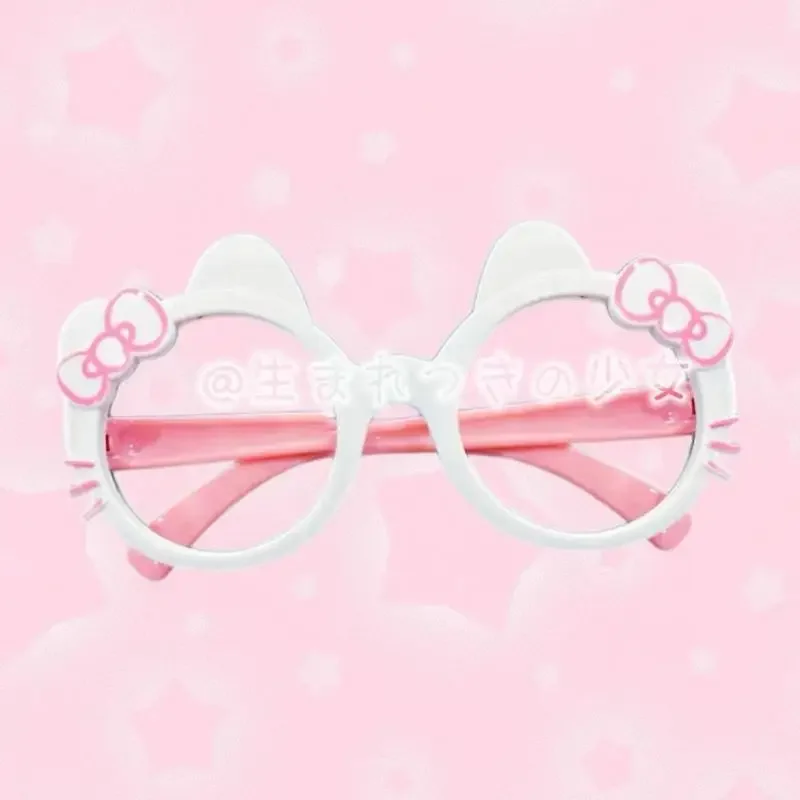 Miniso Hellokitty okulary postać z kreskówki Kitcat pokaż twarz małe urocze zdjęcie Cos drugi element Kawaii piękne okulary spektakl