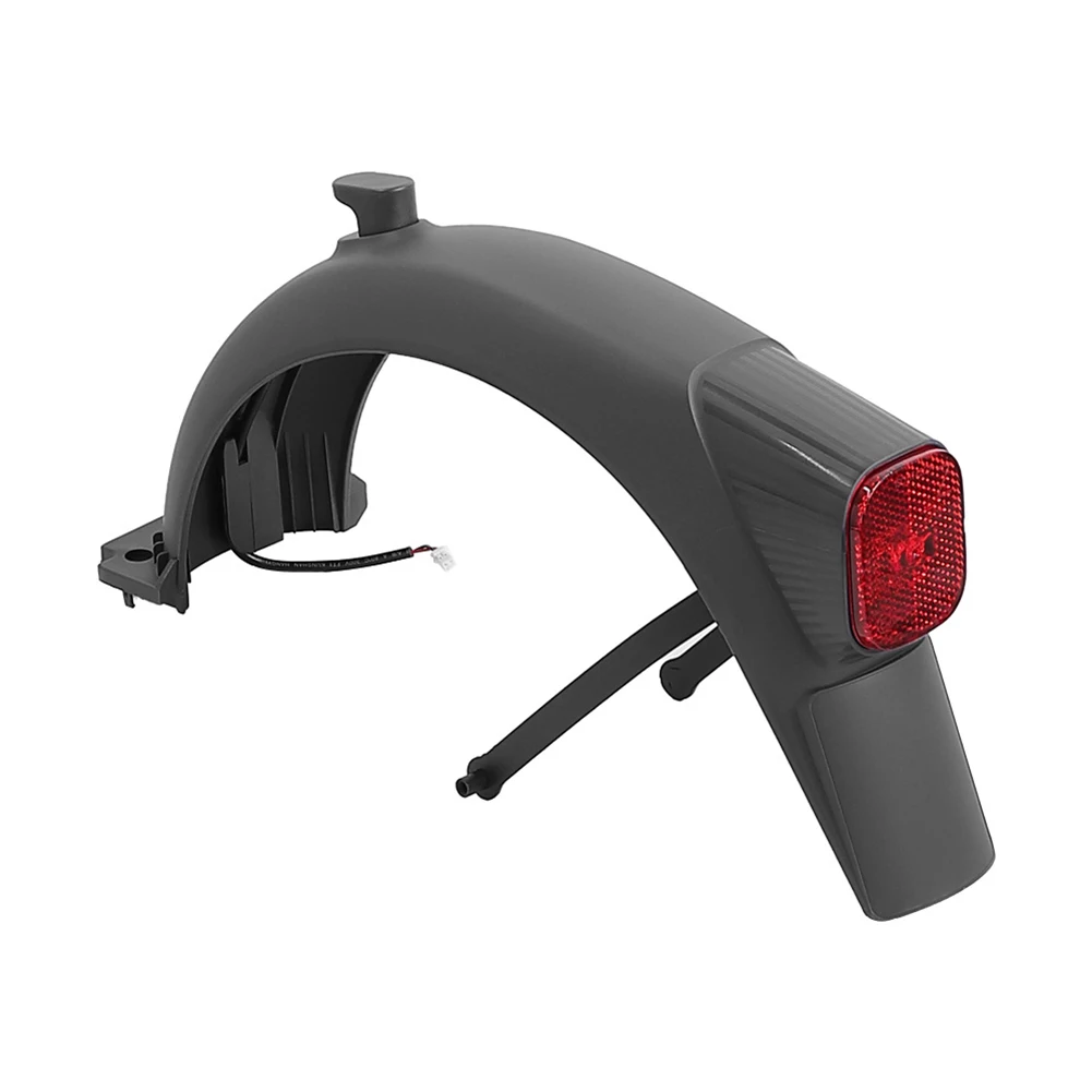 Sleek Black Rear Mudguard Assembly for Ninebot E2 Pro Electric Scooter Complete with Taillight Bracket for User Convenience